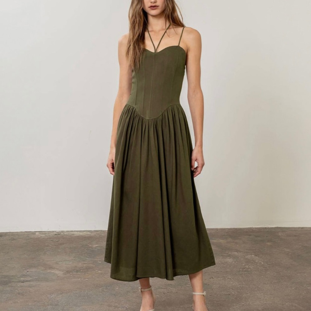 Olive Corset Moon River Dress